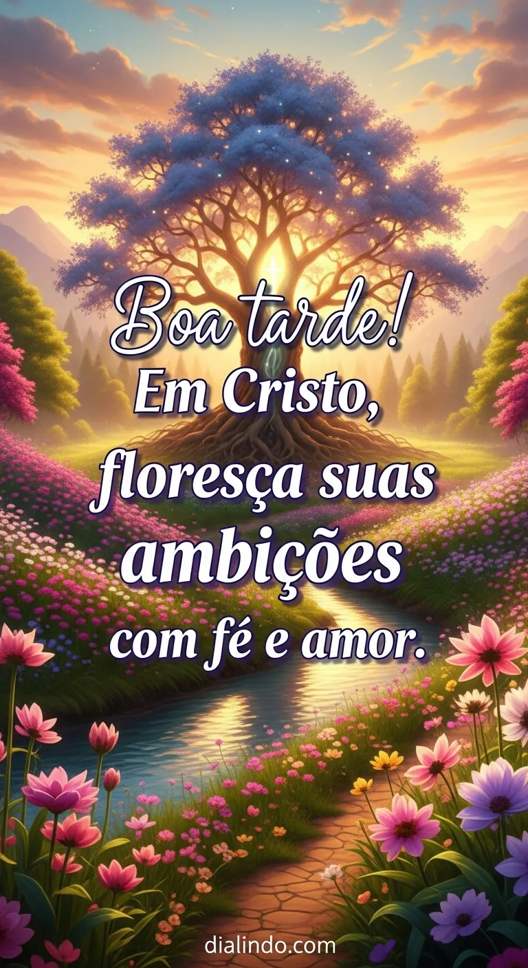 Florescer ambição: Cristo e amor.