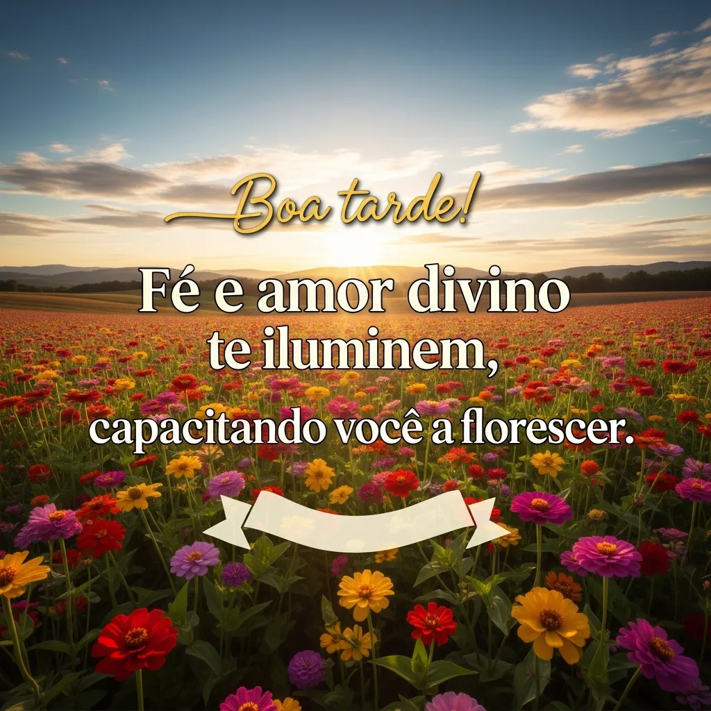 Florescer sob luz divina.