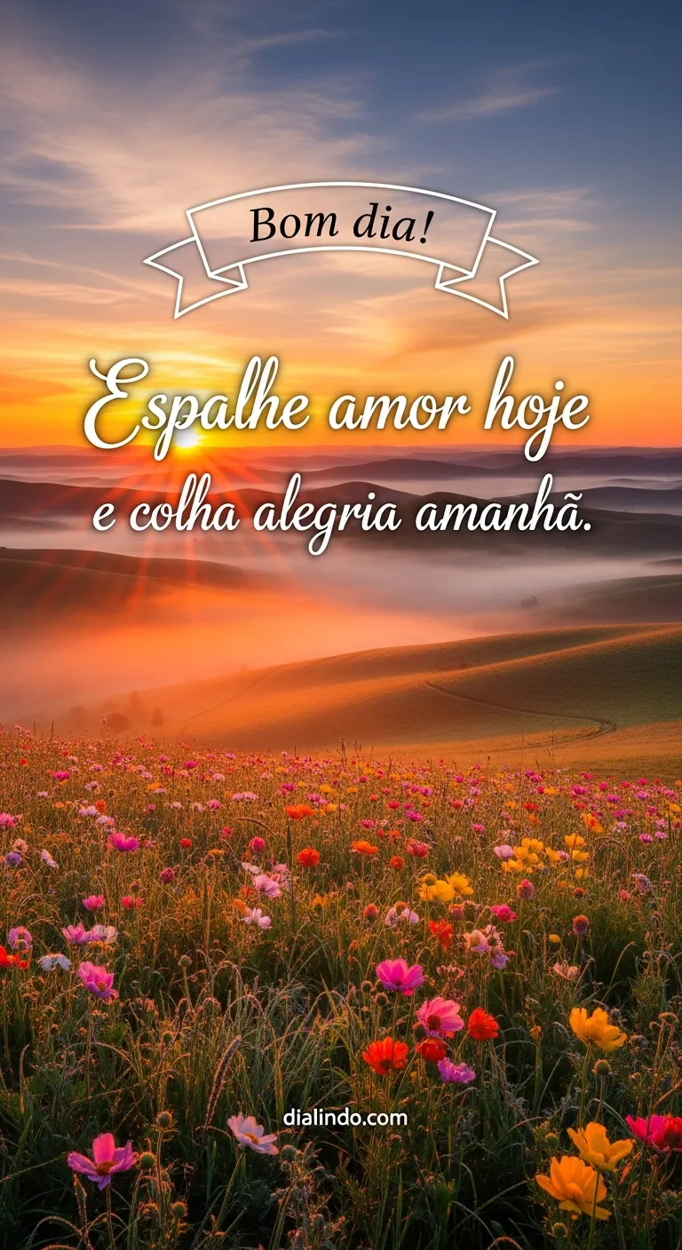 Amor semeado, alegria colhida.