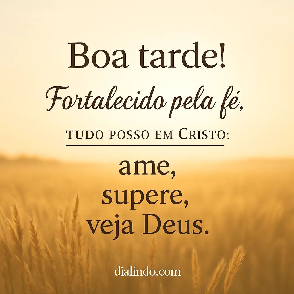 Cristo: Amor, Superação, Visão.