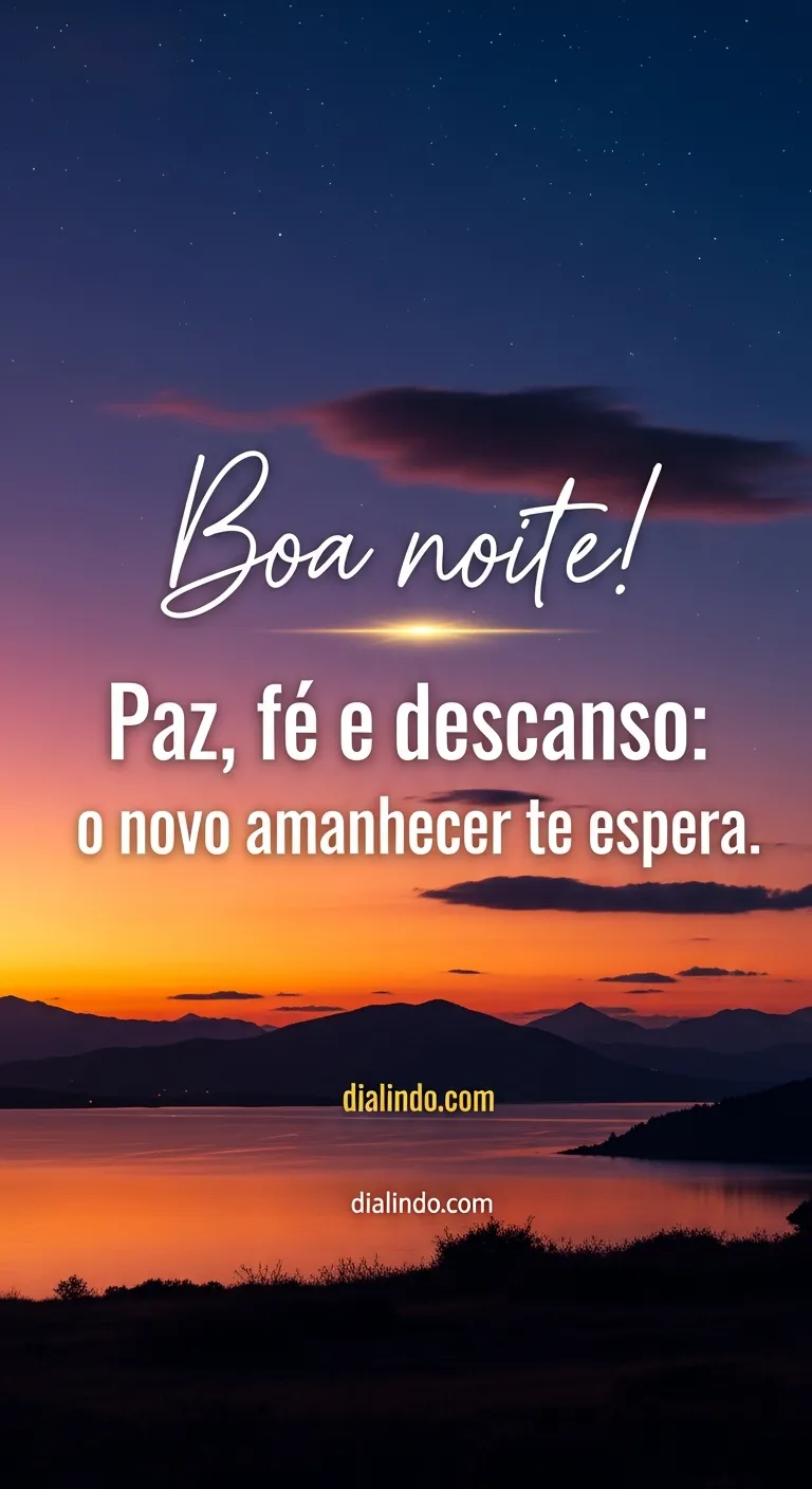 Amanhecer: Paz, Fé, Repouso.