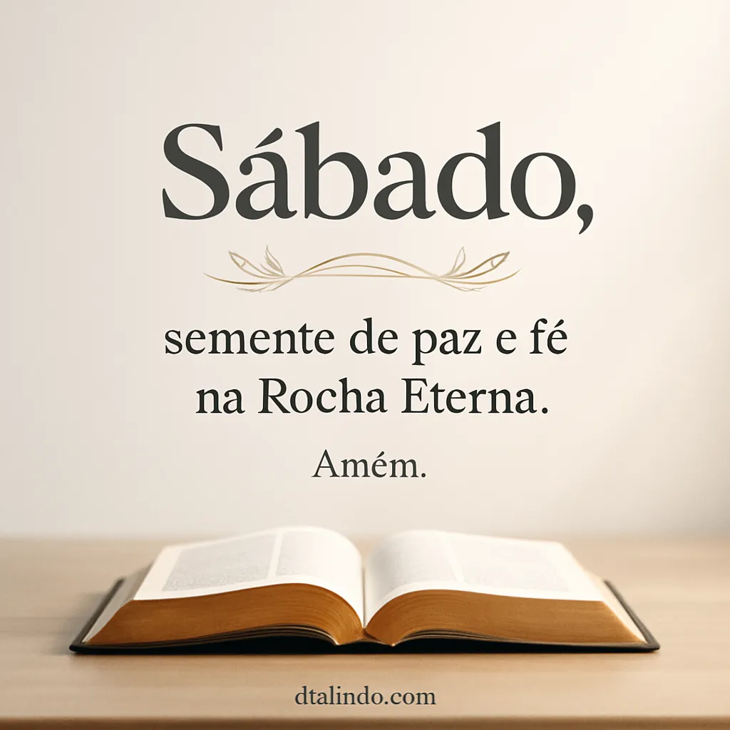 Sábado: Paz na Eterna Rocha - Imagem inspiradora