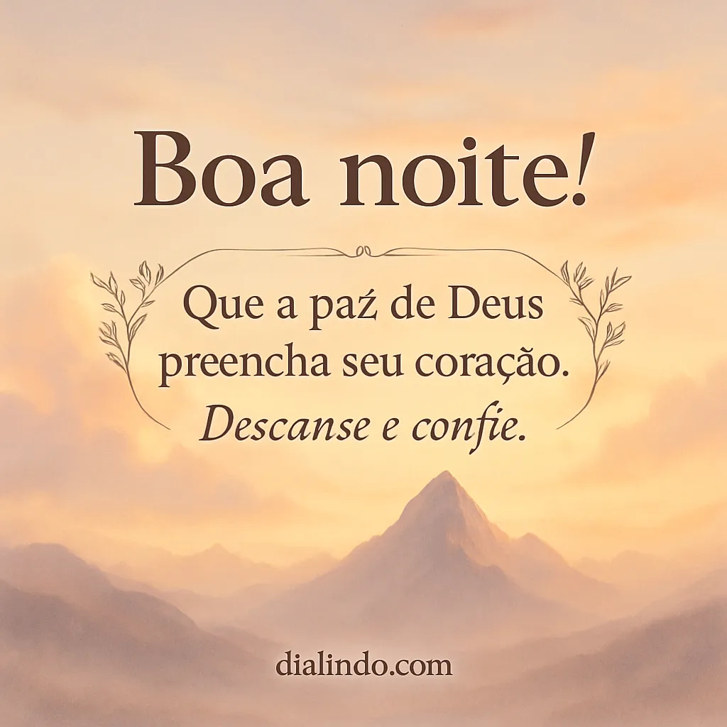 Paz, Descanso, Confiança Divina.