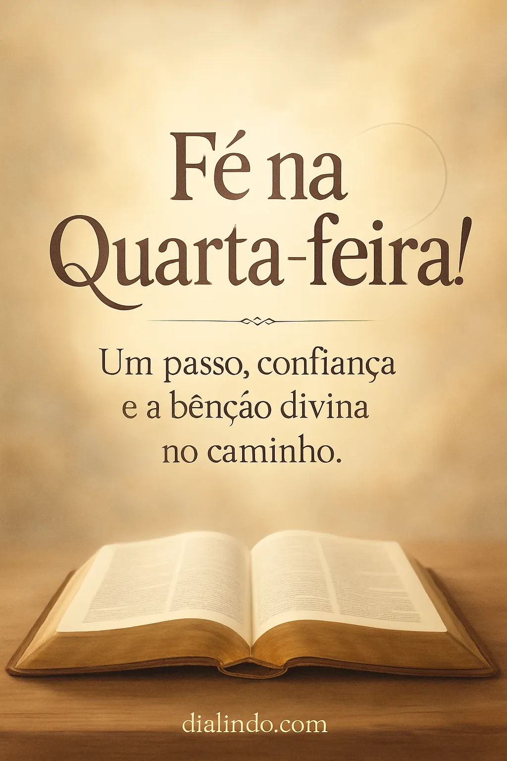Quarta-feira Abençoada: Um Passo.