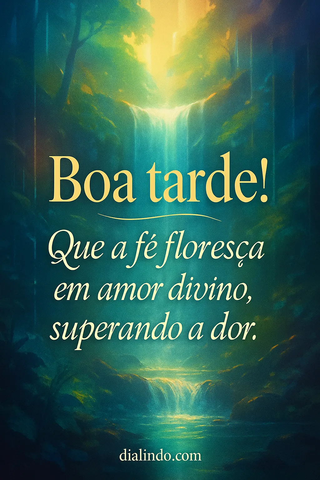 Fé florida: amor supera dor.