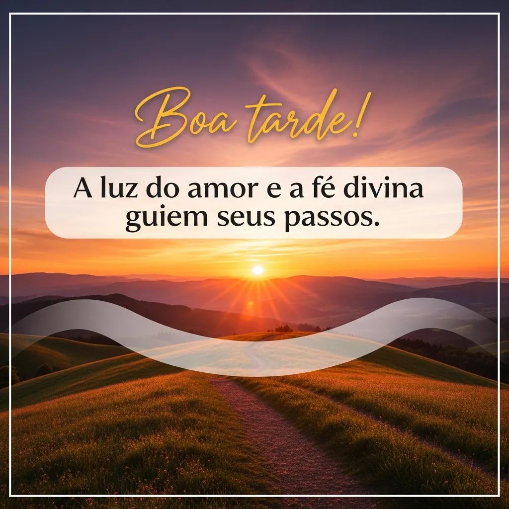 Passos guiados por amor e fé.
