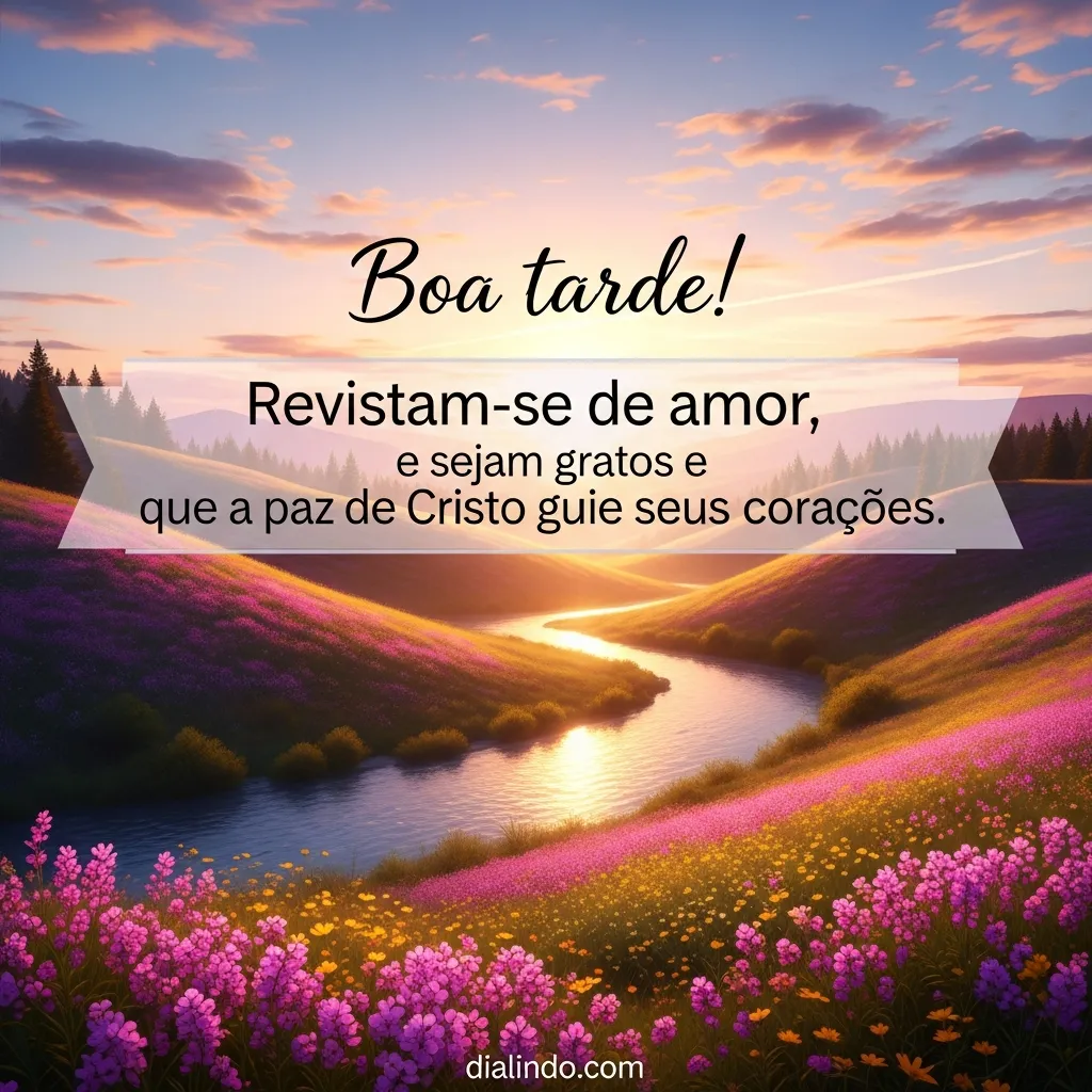 Amor, Gratidão, Paz Cristã.