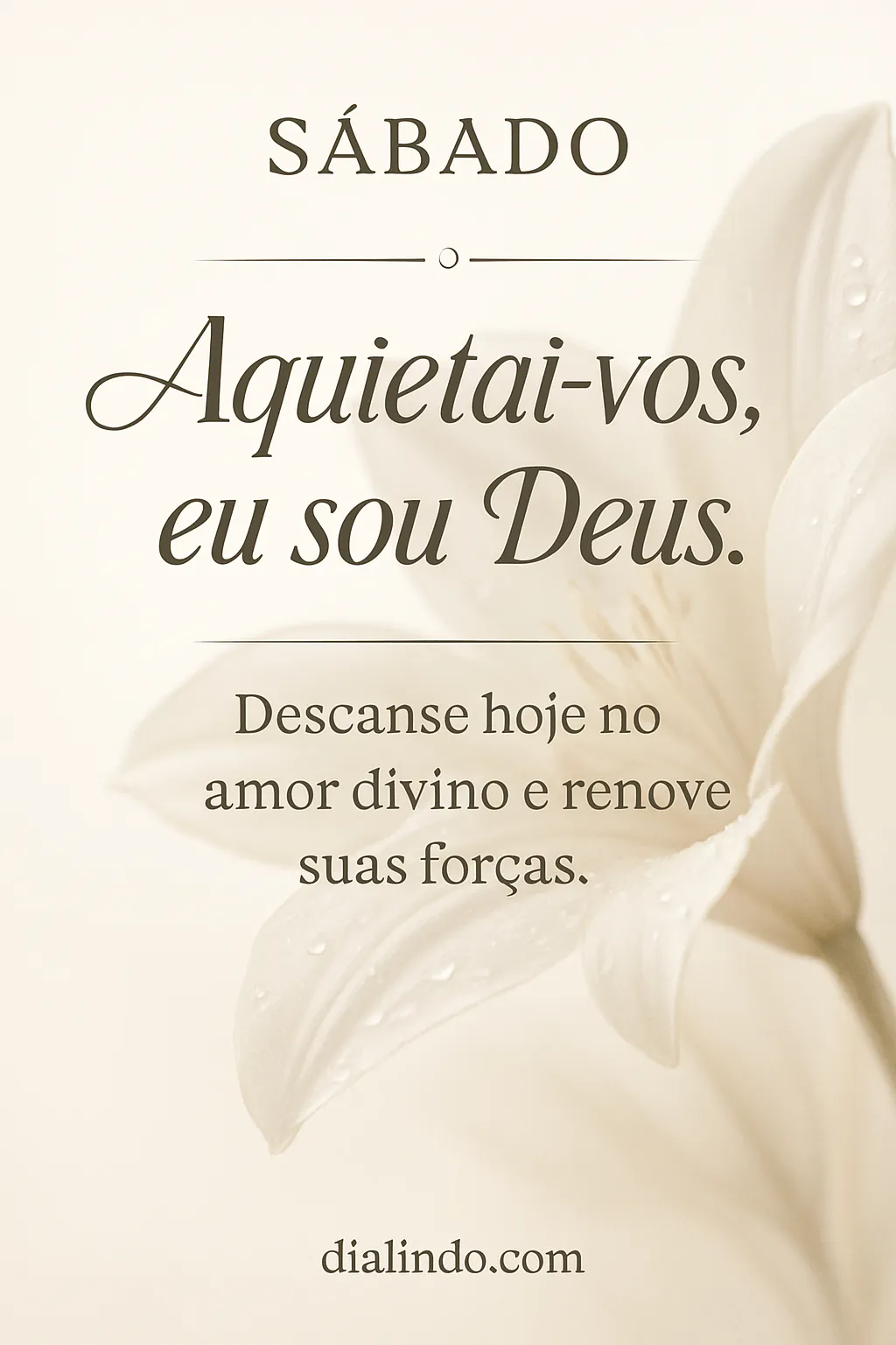 Silêncio, Amor, Renovação Divina.