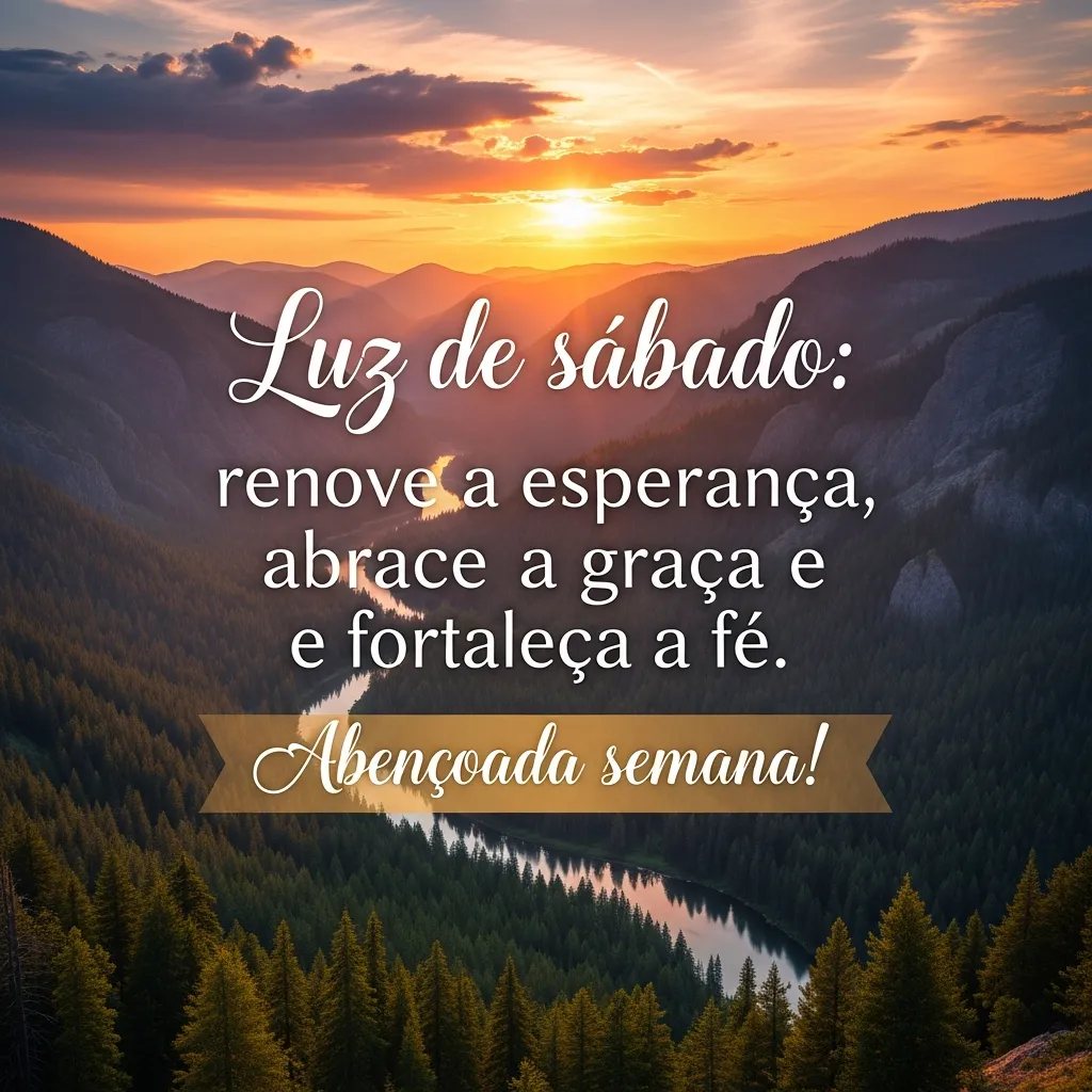 Sábado: Tríade de Luz e Fé