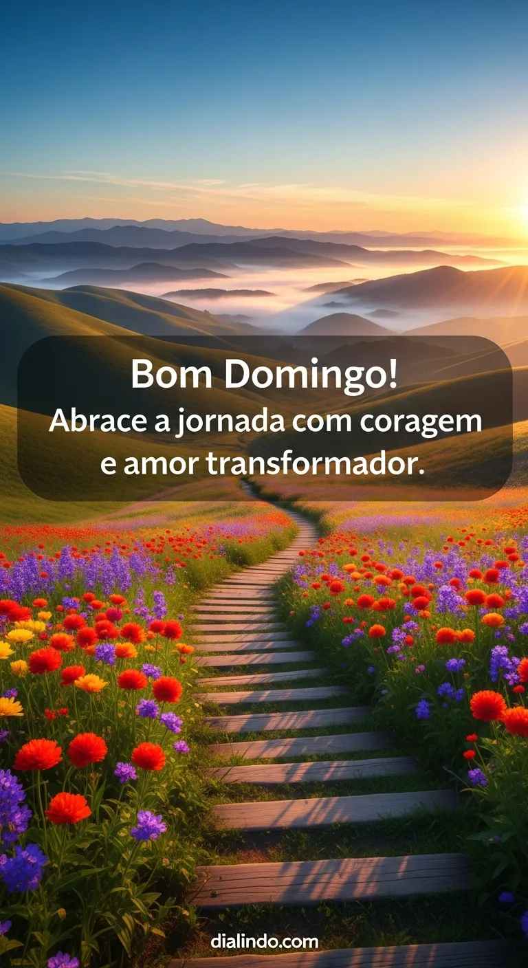 Domingo: Coragem e Amor Transformam.