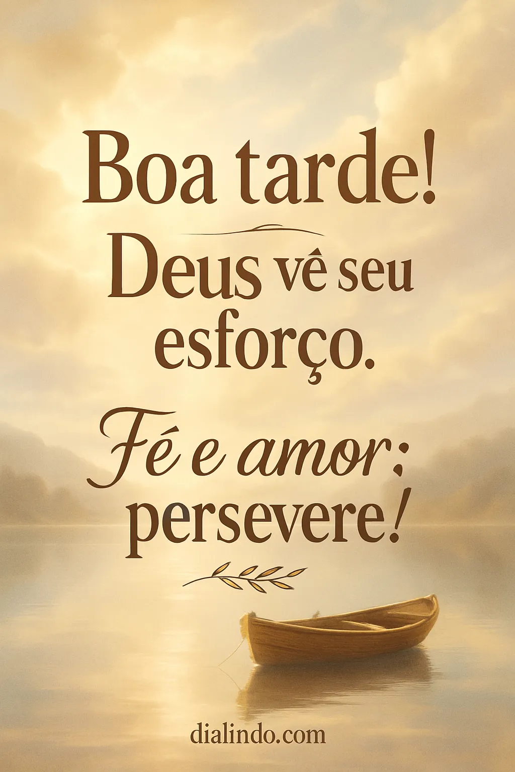 Deus, Esforço, Fé, Amor: Siga.