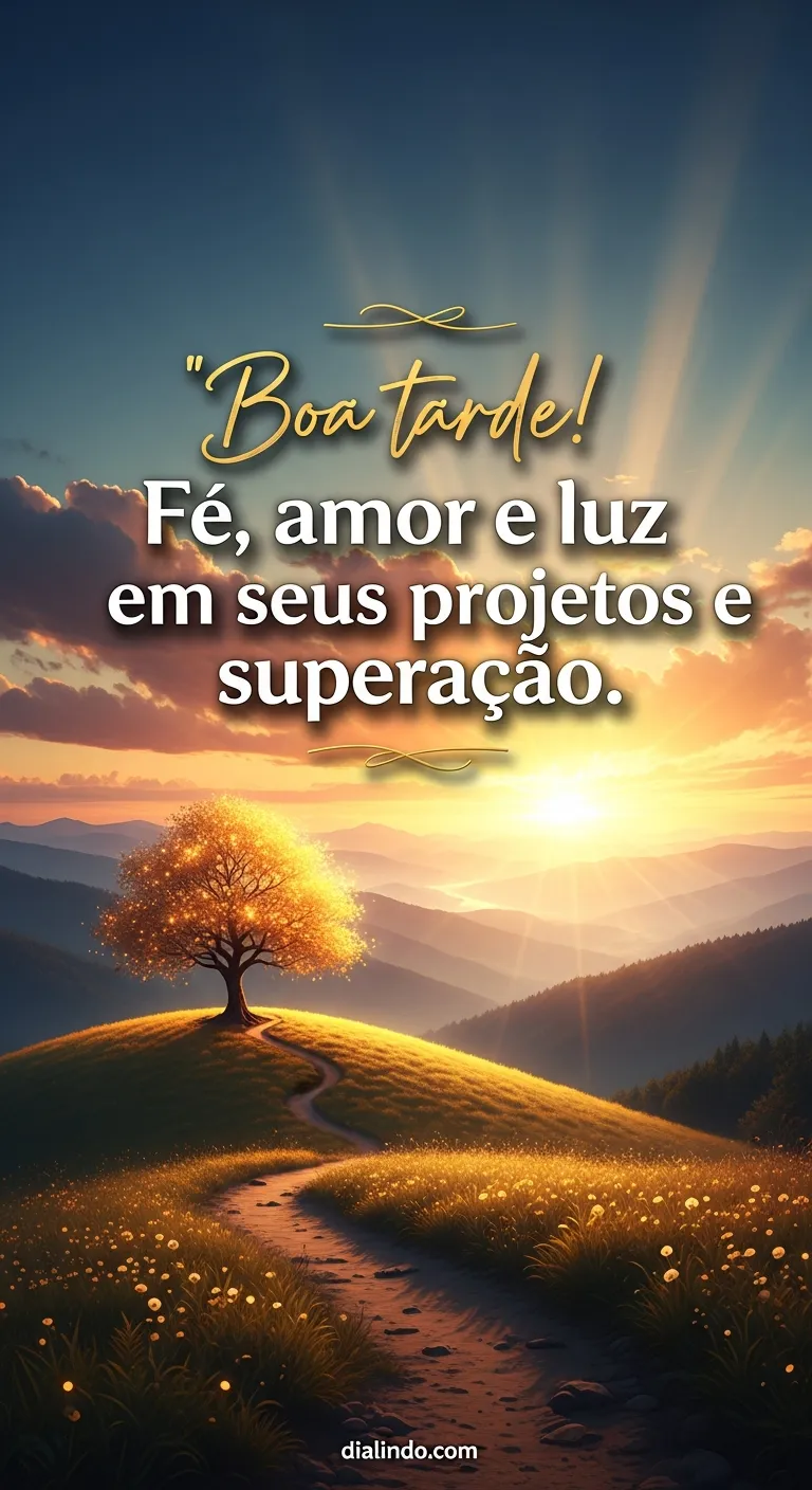 Projetos iluminados, amor superador.