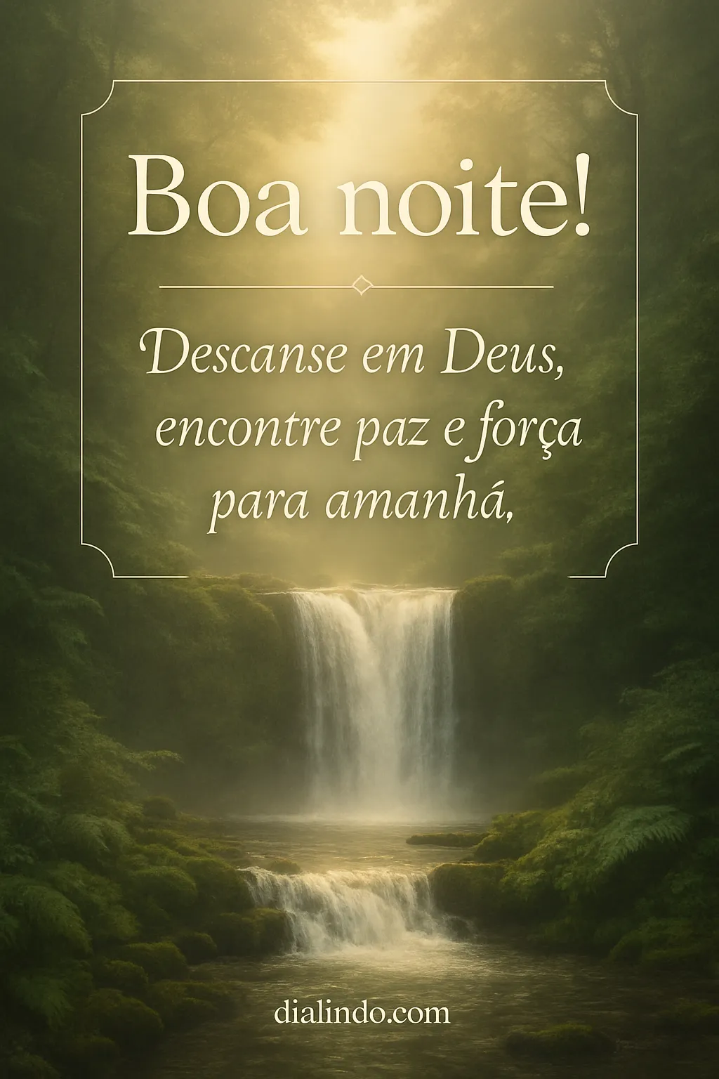 Amanhã, refúgio em Deus.