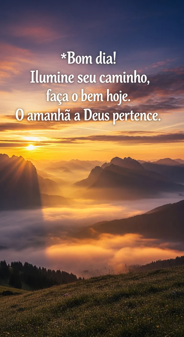 Semeie o bem, confie o amanhã.