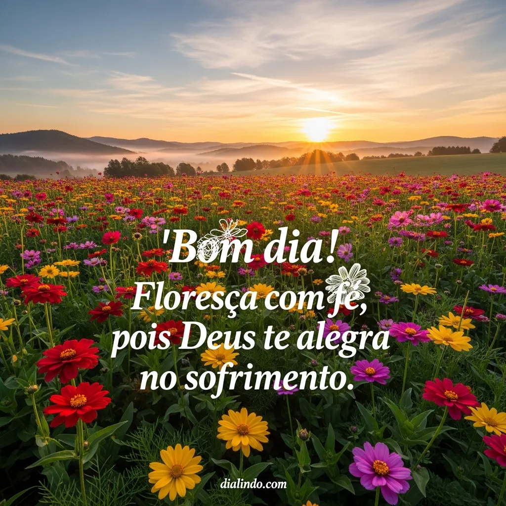 Deus alegra a fé florescida.