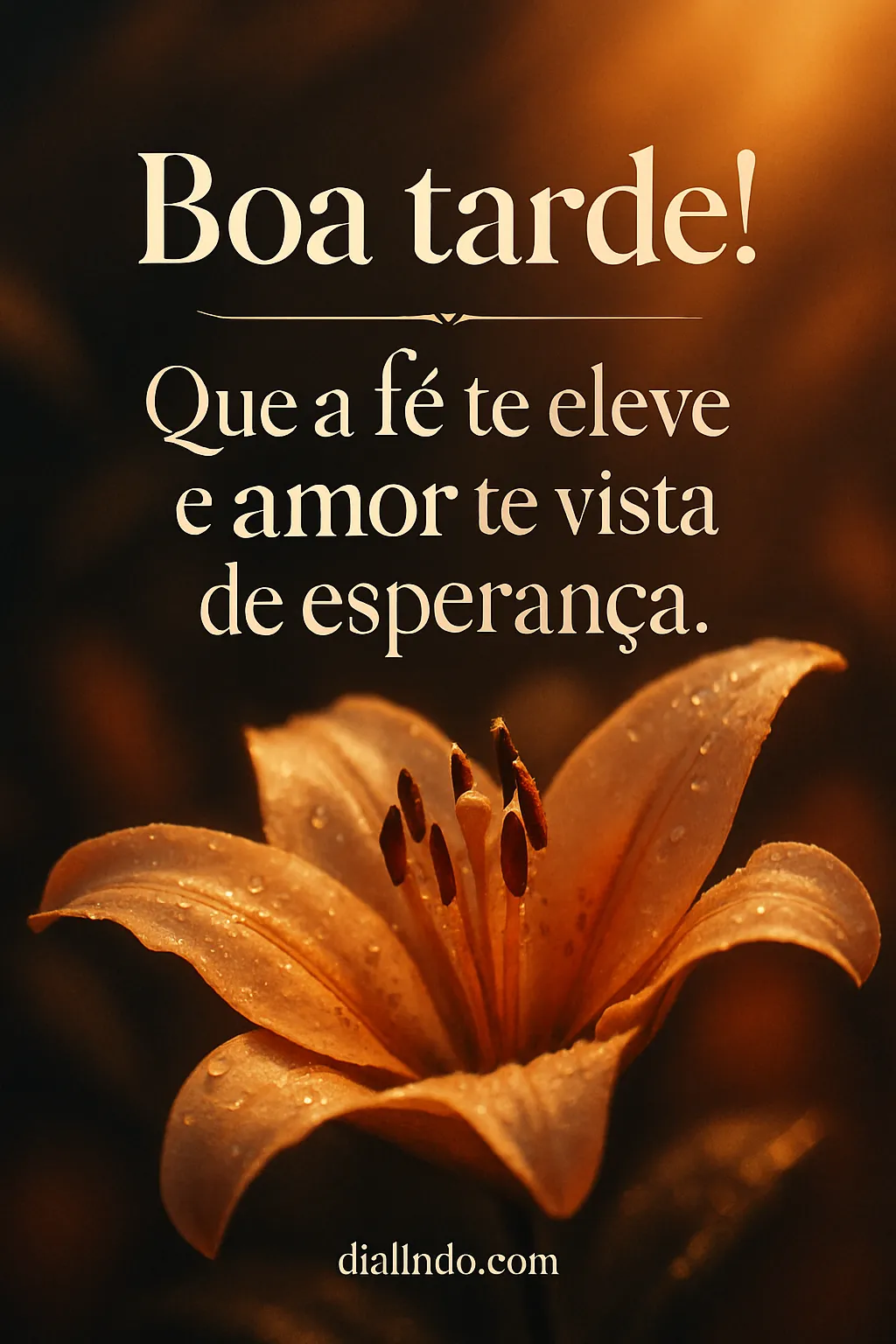 Fé veste a esperança.