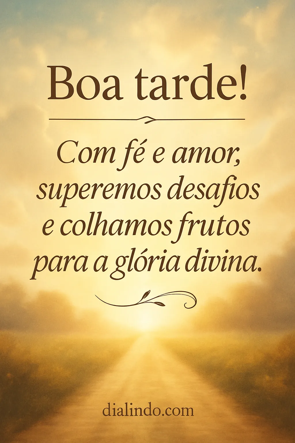 Fé, Amor e Colheita Divina.