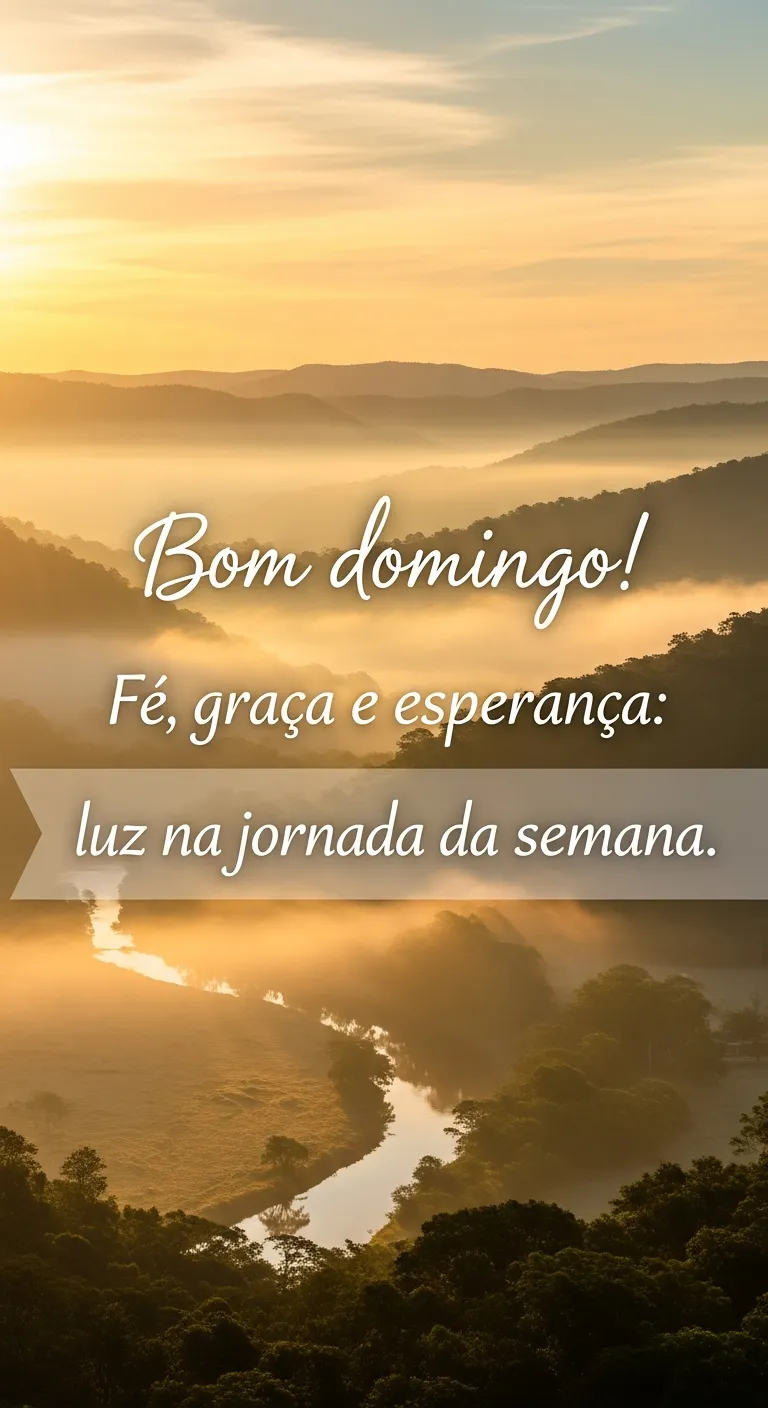 Luz dominical para a jornada.