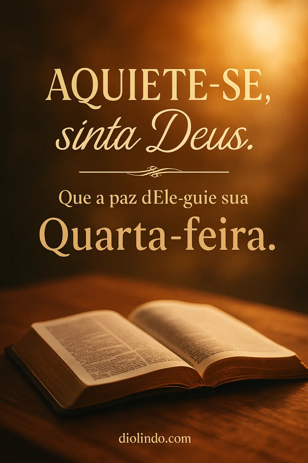 Quarta-Feira: Silêncio Divino.