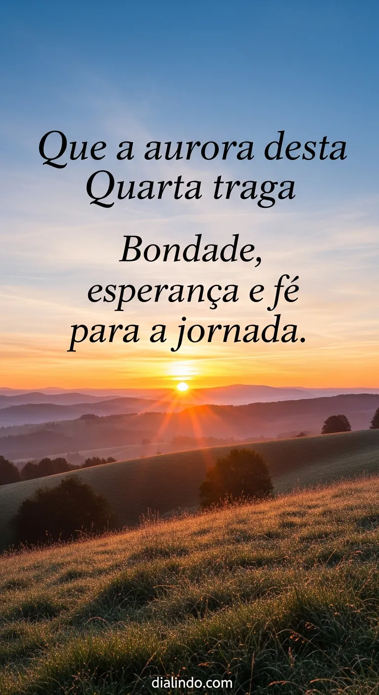 Alvorada de Quarta: Bondade e Fé.