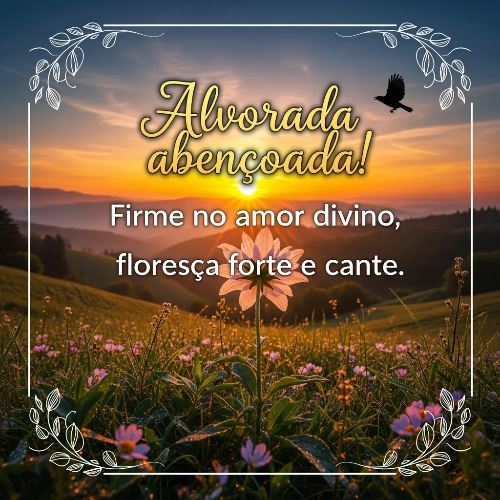 Cante, floresça no amor divino.