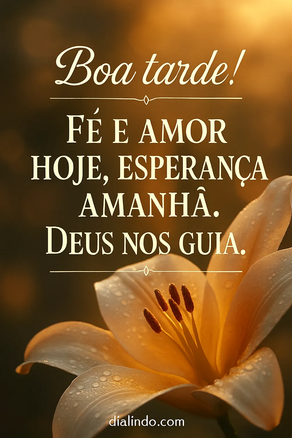 Fé, Amor, Amanhã Guiado.