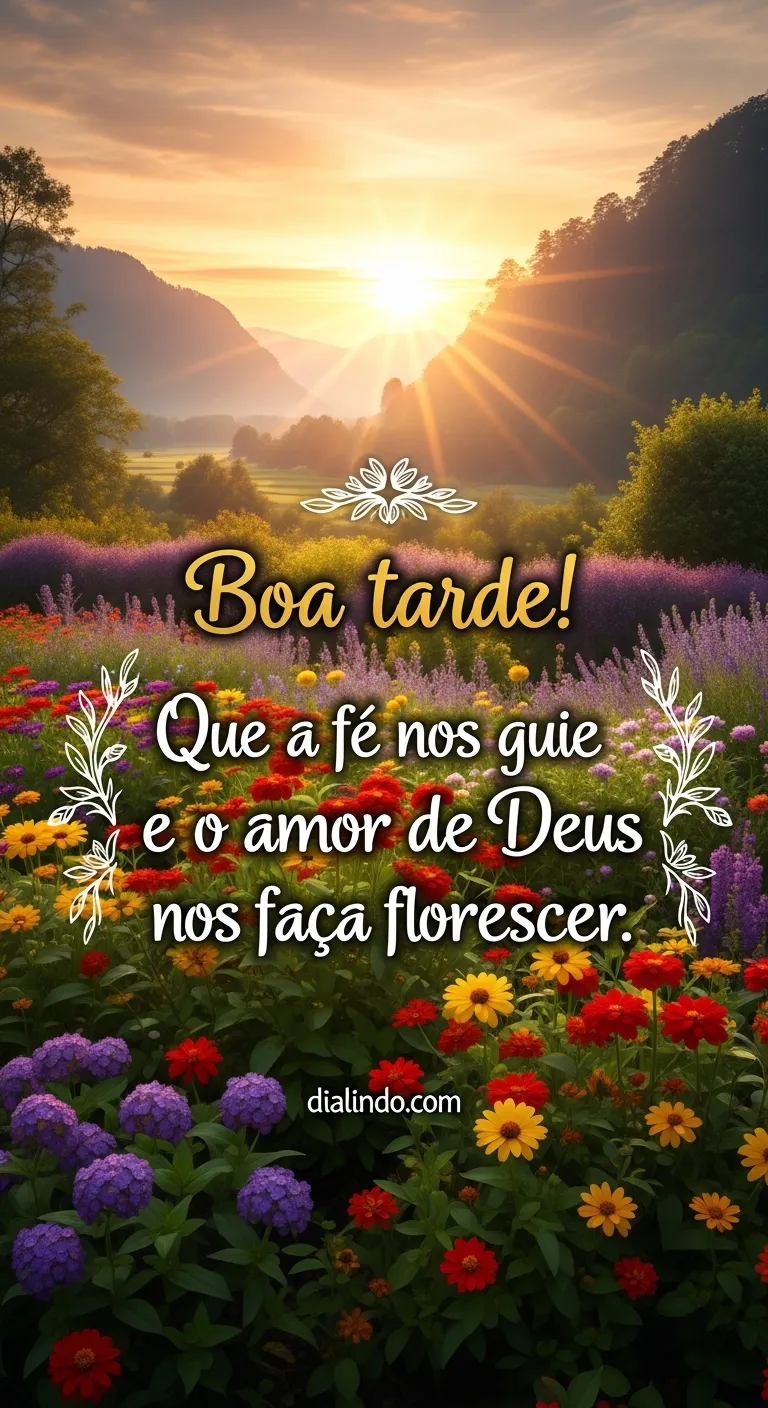 Fé florida, amor guiando.