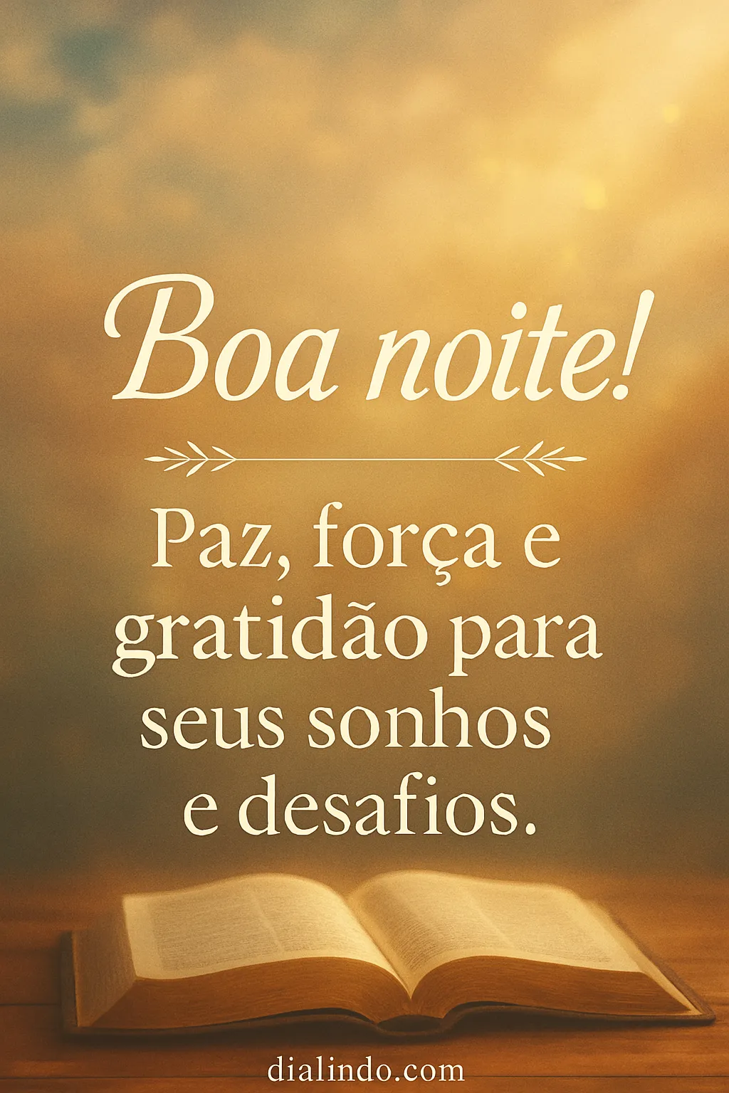 Sonhos nutridos em gratidão.