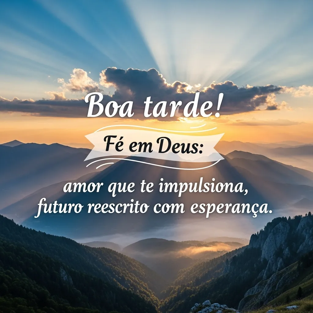 Amor, fé, reescrevendo o amanhã.