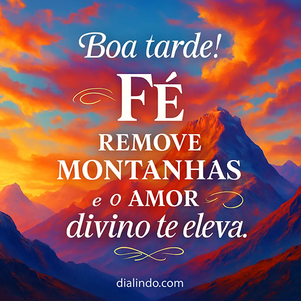 Alçando almas, fé move picos.