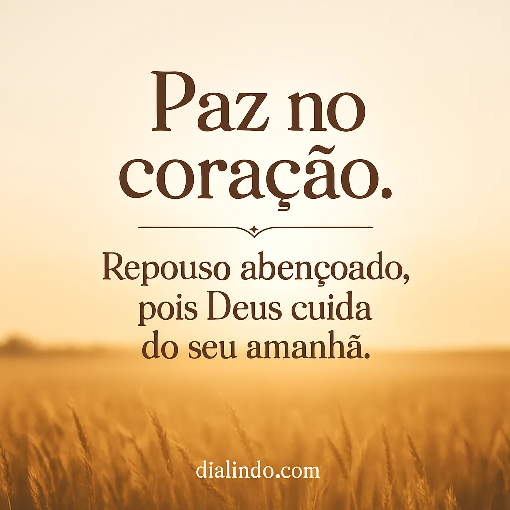 Amanhã Abençoado, Coração Sereno