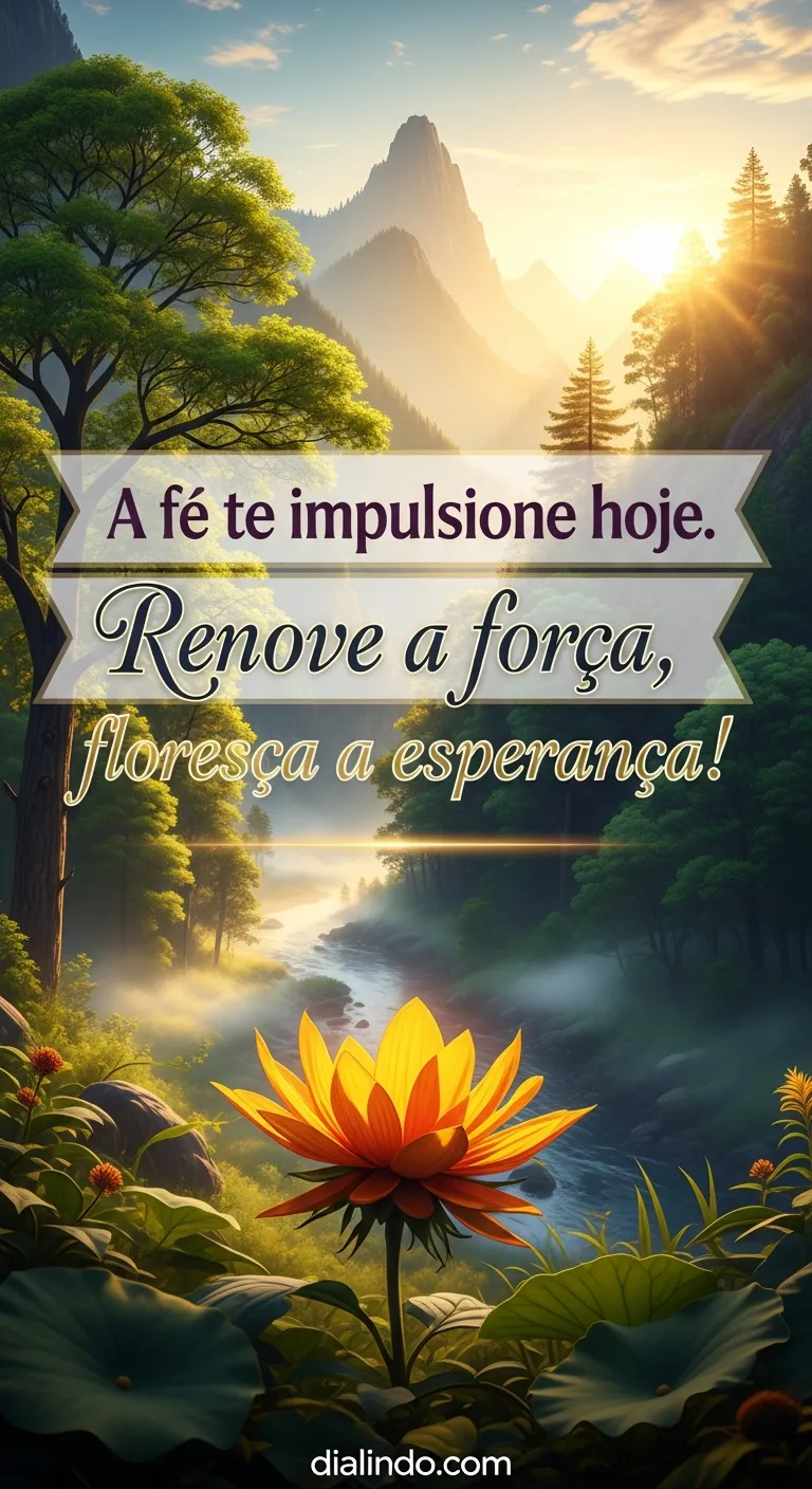 Florescer na fé renovada.