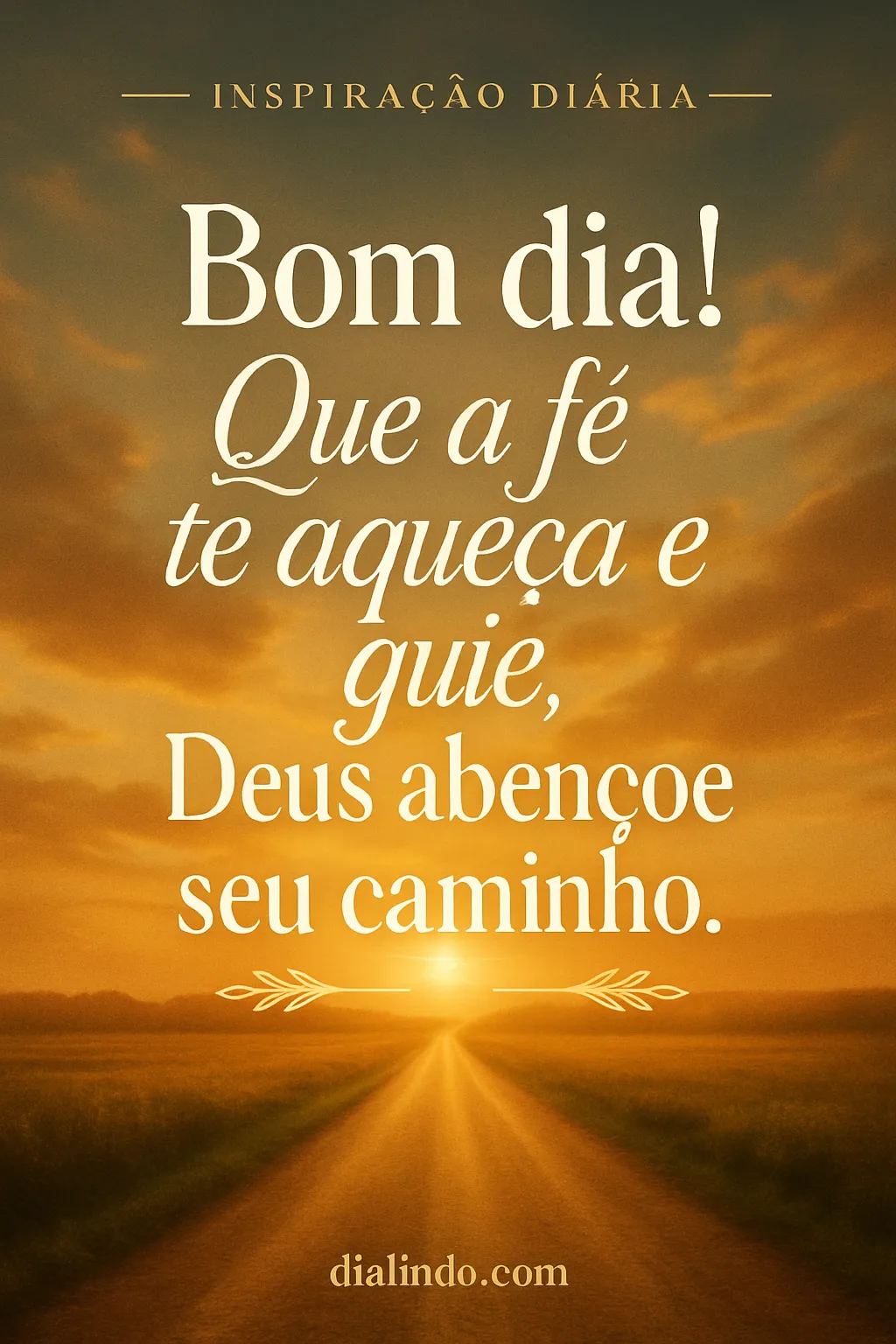 Fé, calor e bom caminho.