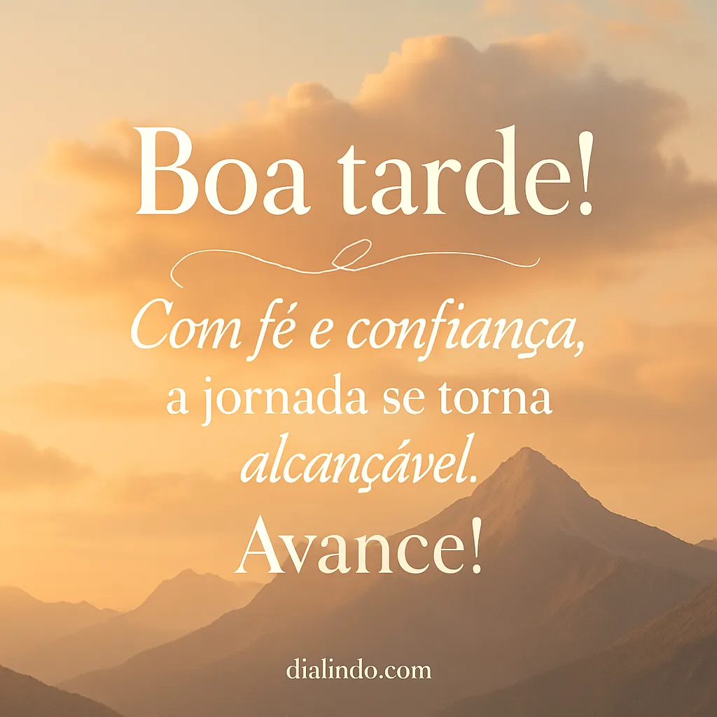 Fé: Caminho Alcançável à Tarde.