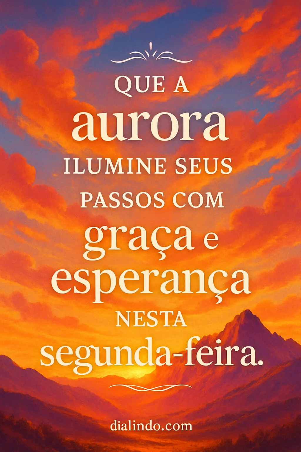 Segunda-feira: Aurora da Jornada.