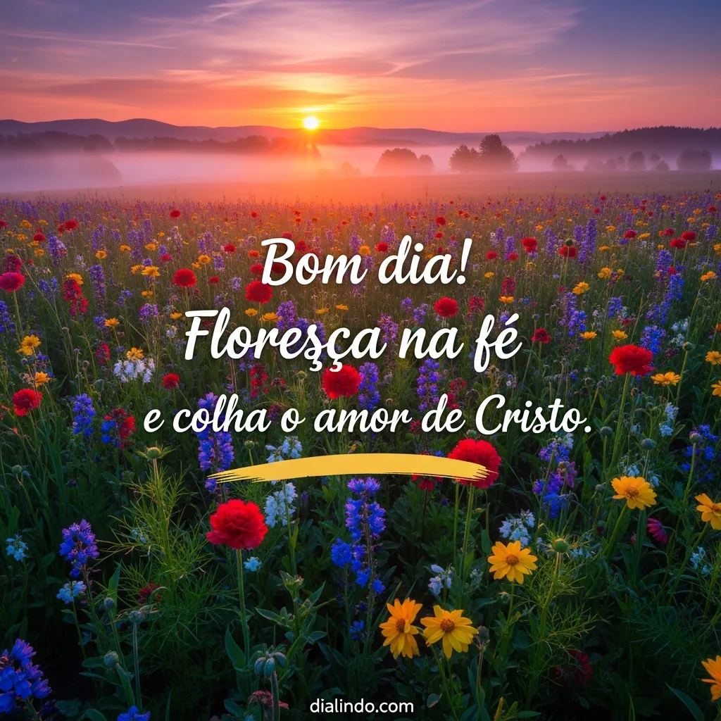 Fé florida, amor colhido.