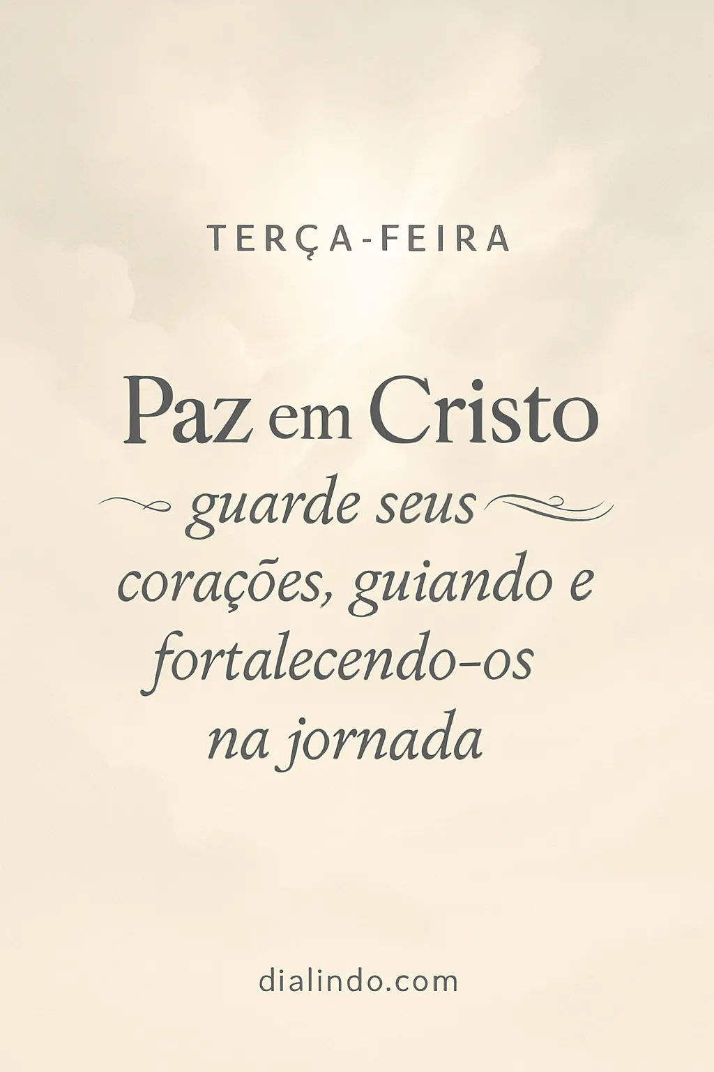 Corações guiados na paz