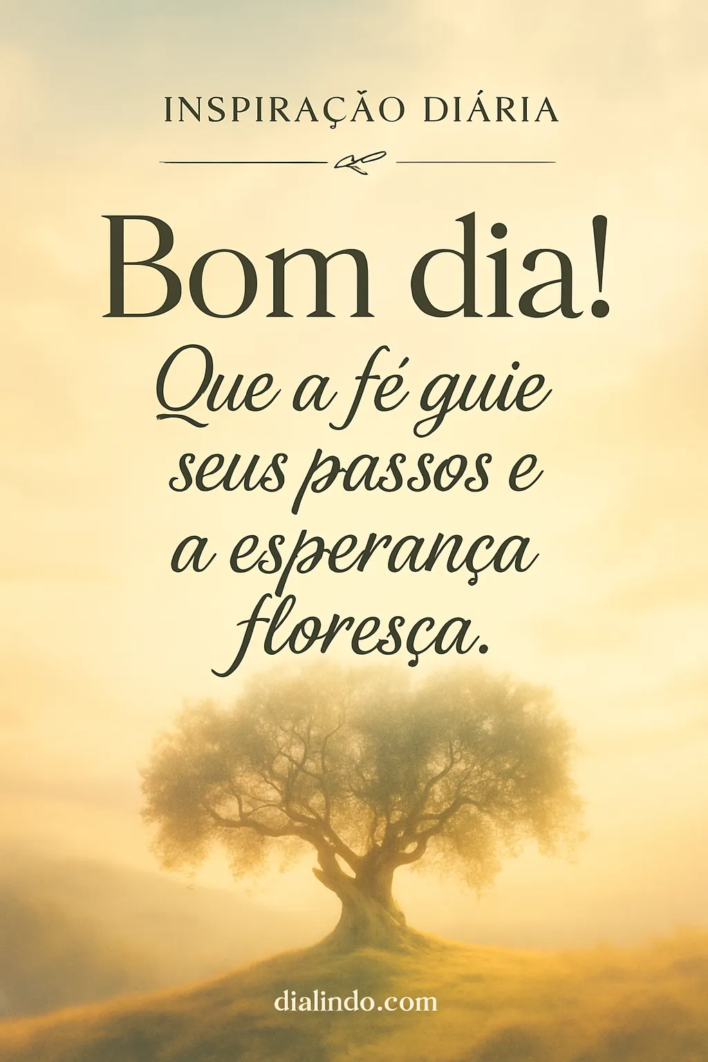 Rumo florido na fé.