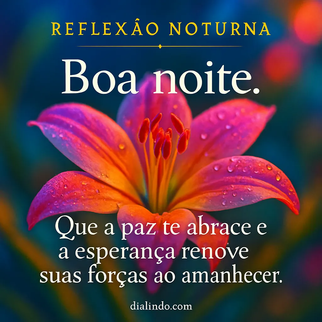 Paz, abraço e alvorada forte.