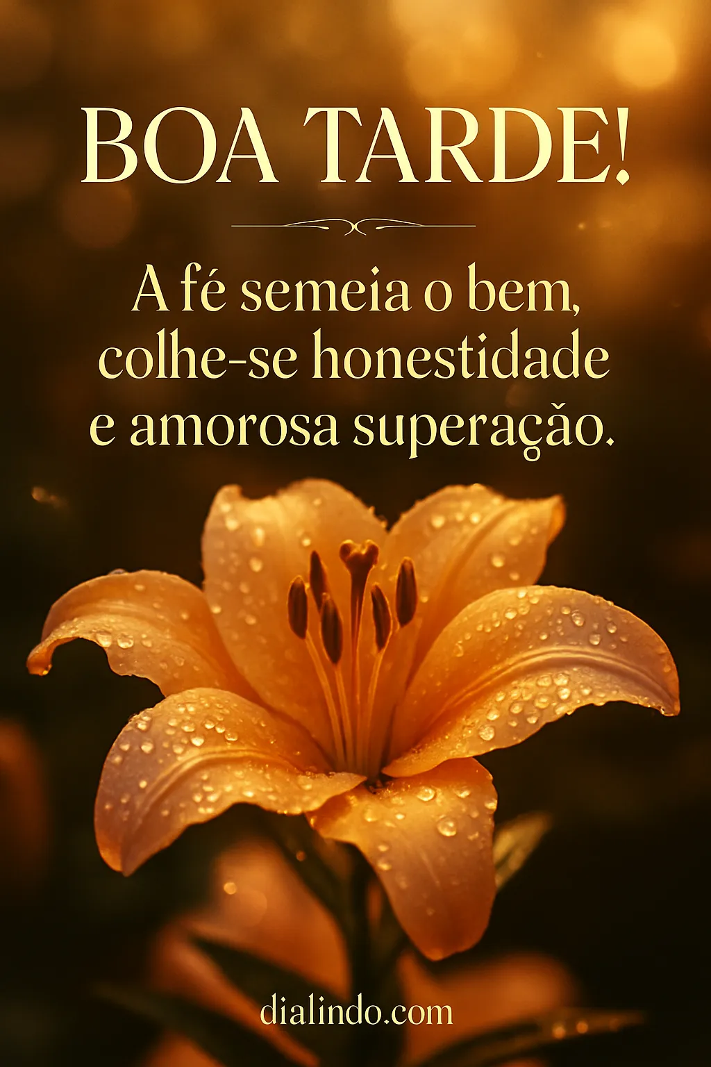 Fé: Colheita de Amor Honesto