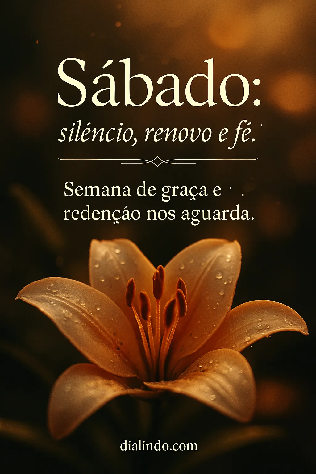 Sábado: Graça Silenciosa Redentora