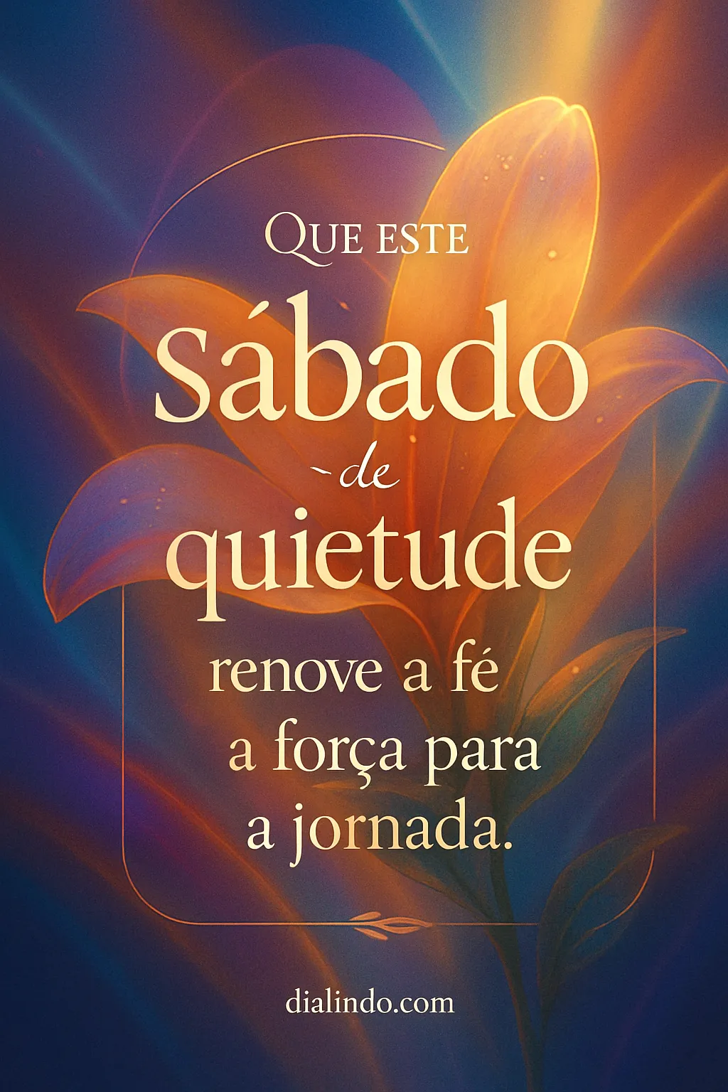 Sábado: Fé Reabastecida à Caminho