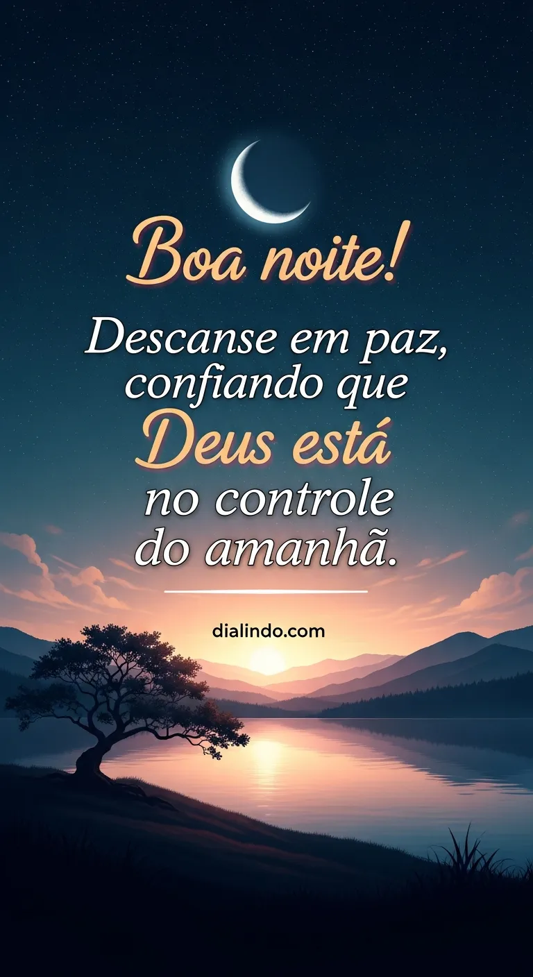 Amanhã sob a égide divina. - Mensagem inspiradora